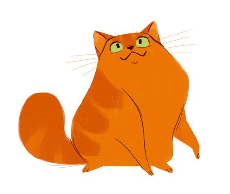 519 Orange Cat Cat Drawing Cat Sketch Cats Illustration