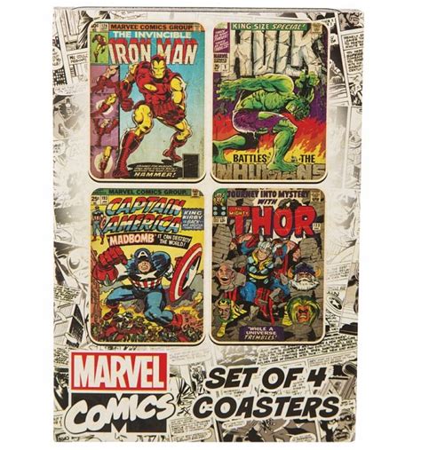 Marvel Comics Vintage Covers Set Of 4 Coasters