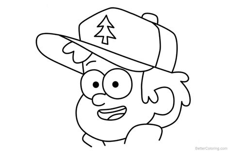 Gravity Falls Coloring Pages Dipper Free Printable Coloring Pages