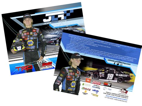 6 x 8 and 8 x 10 (inches). Hero Cards - Race Face Brand Development