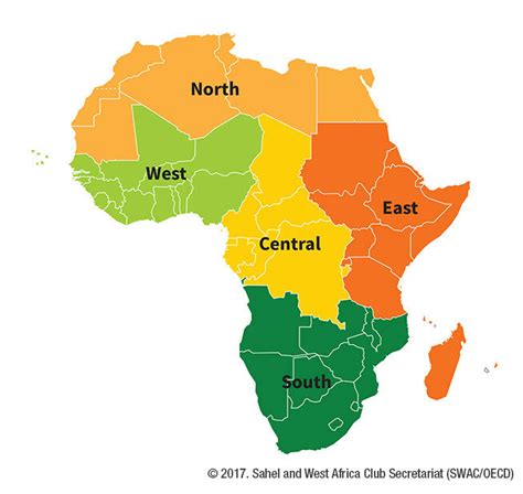 African Countries Grouped Into Regions 8 Download Scientific Diagram