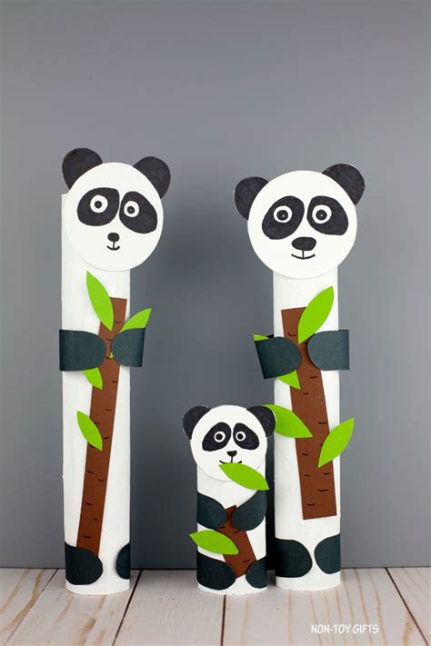 Paper Roll Panda Craft Easy Zoo Animal Craft For Kids