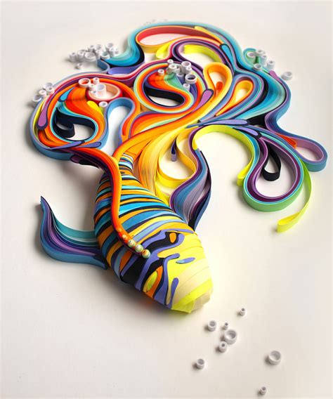 Mesmerizing Paper Art Made From Strips Of Colored Paper By Yulia Brodskaya Bored Panda
