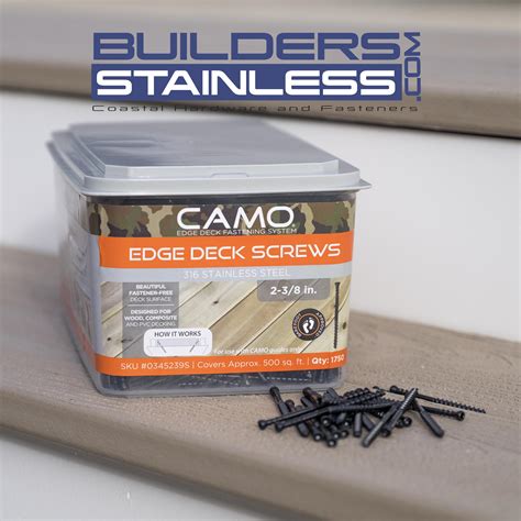 Camo 2 38 In 316 Stainless Steel Trimhead Deck Screw 1750 Count