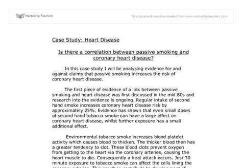 Case Study Heart Disease Gcse Science Marked By Teachers Com