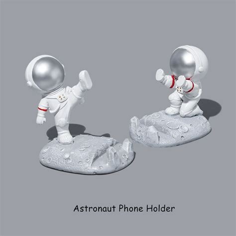 Astronaut Phone Holder Resin Cell Stand Bracket Desk Memo Photo