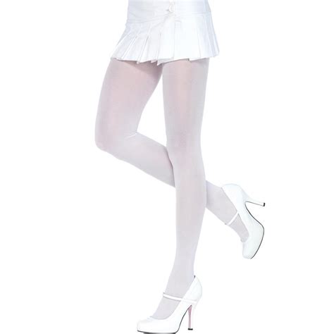 Leg Avenue Nylon Opaque Tights One Size White