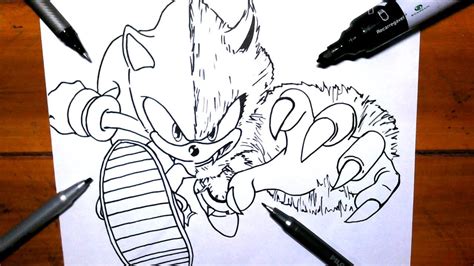 How To Draw Sonic The Werehog Monster Zone Youtube