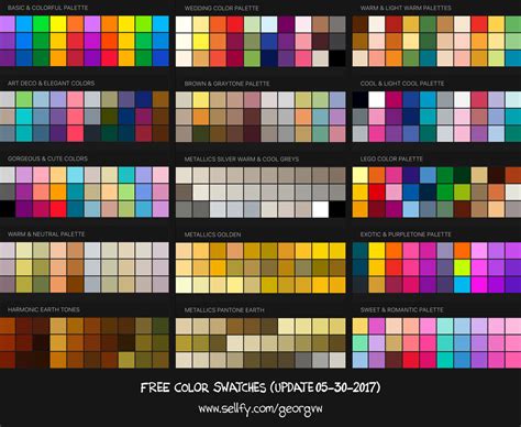 Free 37 Color Swatches Set For Procreate By Georgvw On Deviantart