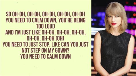 Taylor Swift You Need To Calm Down Lyric Video Youtube