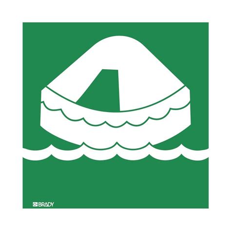 Fire And Evacuation Signs Safety Raft Pictogram Seton