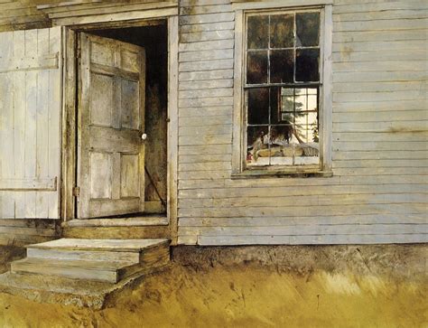 Andrew Wyeth New England 1992 Head Of Christina Behind The Window