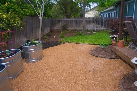 It can be used as a covering material (which we'll be explaining to you in the section. Backyard patio view | Decomposed granite patio, Backyard ...