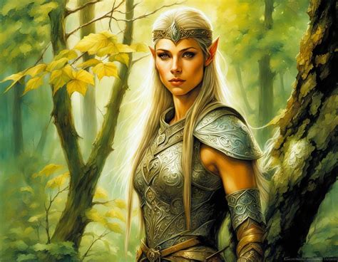 Fantasy Portrait Sylvan Elf Guard Warrior Ai Generated Artwork Nightcafe Creator