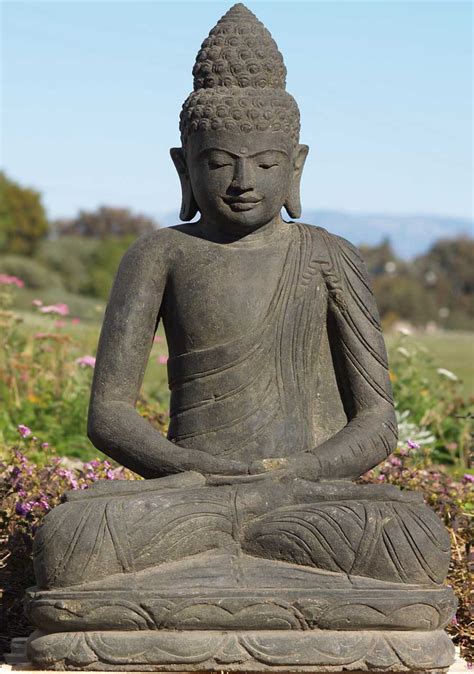 Sold Stone Peaceful Meditating Buddha 34 67ls49 Hindu Gods