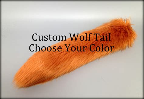 Wolf Tail Choose Your Color Faux Fur Wolf Tail Wolf Etsy
