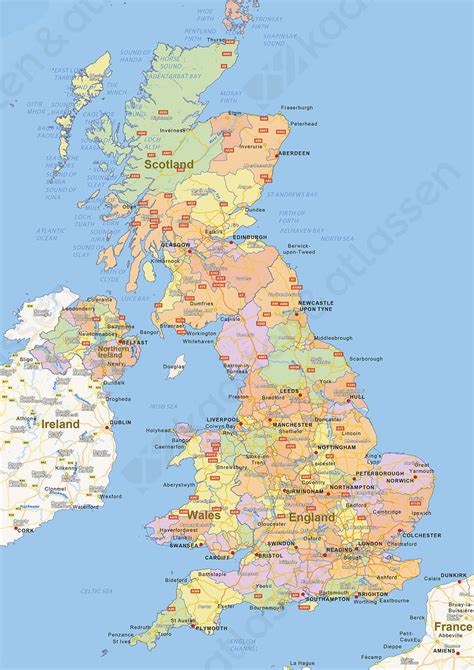 Digitale Staatkundige Landkaart United Kingdom 1470 Kaarten En