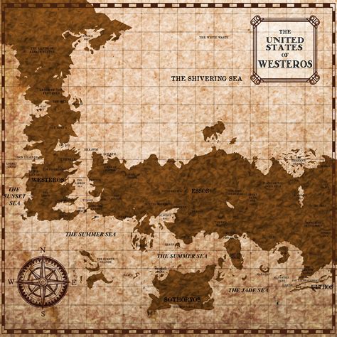 Sammeln And Seltenes Game Of Thrones Map Poster Seven Kingdoms Of