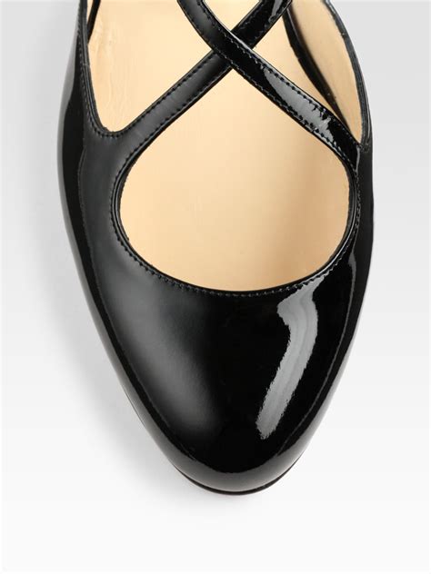 Lyst Christian Louboutin Pneumatica Patent Leather Mary Jane Flats In