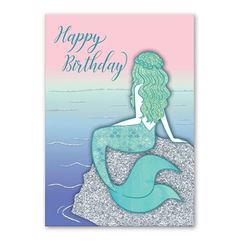 Click on your favorite and edit the text with your party details. Birthday Mermaid greeting card | Lady Jayne