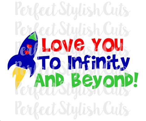 Love You To Infinity And Beyond Svg Dxf Eps Png Files For Etsy