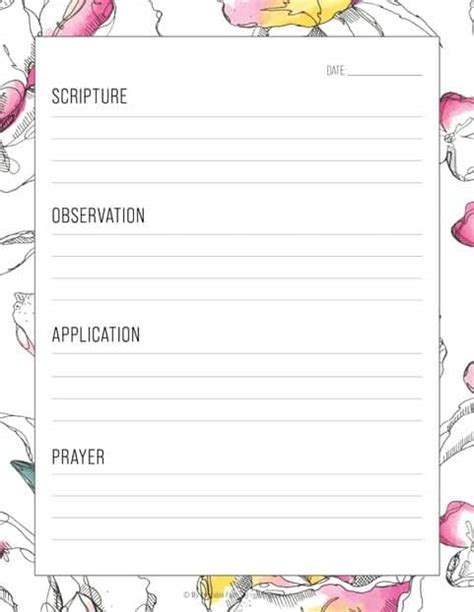 21 Printable Soap Bible Study Pages My Printable Faith