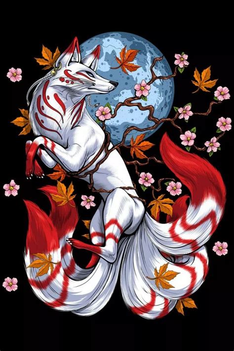 Kitsune Japanese Fox Poster By Psychonautica Displate In 2023