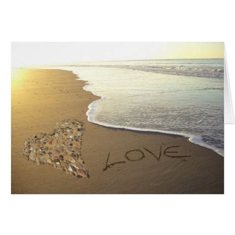 Love On The Sandy Beach Shore Greeting Card Zazzle