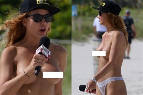 Marina Valmont w Naked News Naga prezenterka Playboya speszyła