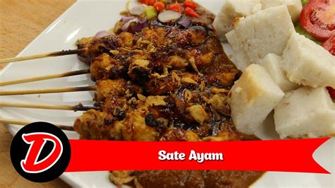 1 kg daging kambing kecap 5 sendok 5 bawang putih 1 sdm soda 1 sdm ketumbar nanas 1/4 buah bumbu. Resep Sate Ayam Bumbu Kacang - YouTube
