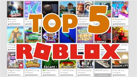 Top 5 Mejores Juegos De Roblox Youtube