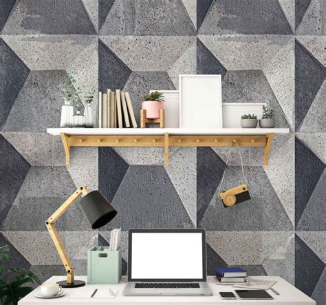 Béton Brut Texture Concrete Look Wallpaper Tenstickers
