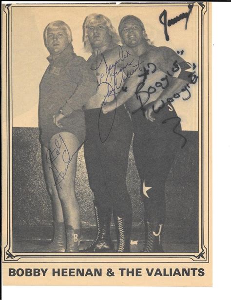Bobby Heenan Johnny Jimmy Valiant Autographed Photo Wwe Nwa