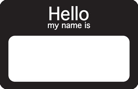 Hello My Name Is Vector Art Icons And Graphics For Free Download