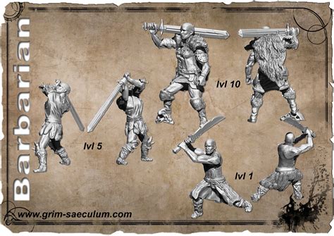 Artstation Grim Saeculum 3d Printable Skirmish Game Barbarian Hero