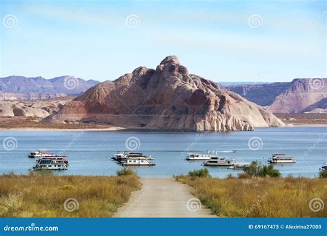 Landscape Of Lake Powell Colorado River Usa Stock Image Image Of