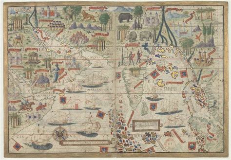 Portuguese Chart Of The Indian Ocean 1519 Antique Maps Old Maps