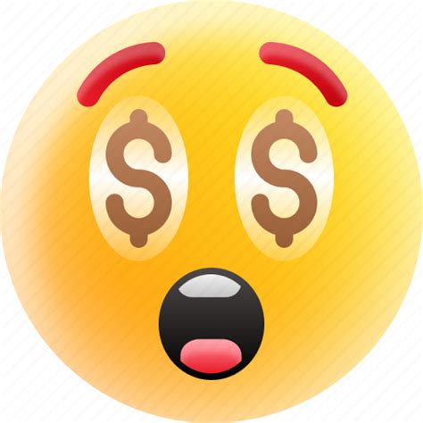 Dollar Eyes Emoji Greedy Happy Face Money Face Rich Icon Download