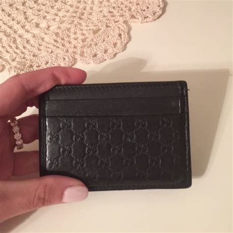 This gucci card holder comes in a signature style made from gg supreme canvas and leather. Gucci Bags | Gucci Compact Moneycard Holder | Poshmark
