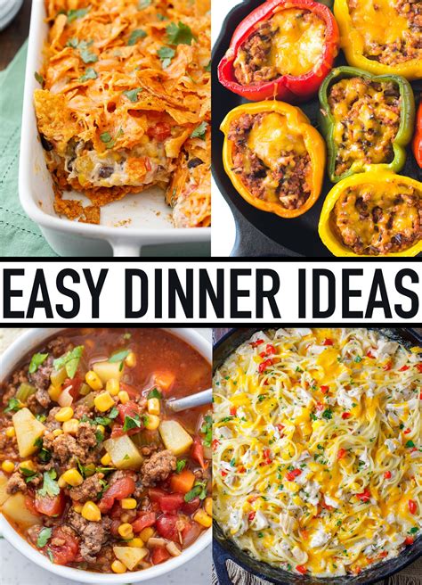 At such a dinner, the people who dine together may be formally dressed and consume food with an array of utensils. Easy Dinner Ideas - BEST EASY DINNER RECIPES!!