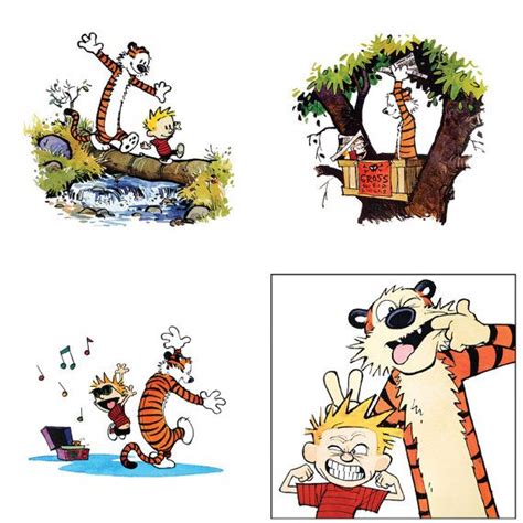Calvin And Hobbes 4 Piece Summer Print Set By Babyroomprints Poster
