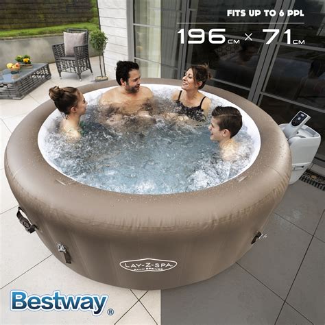 Bestway Lay Z Spa Inflatable Spas Portable Outdoor Spa Hot Tub 4 6 Ppl 54129 Ebay