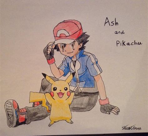 1999 pokemon cards poke trivia poketrivia and other pokemon cards pikachu ash. Pokemon XY: Ash and Pikachu (Pencil Drawing) by ...