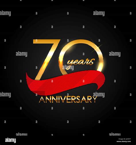 Template 70 Years Anniversary Vector Illustration Stock Vector Image