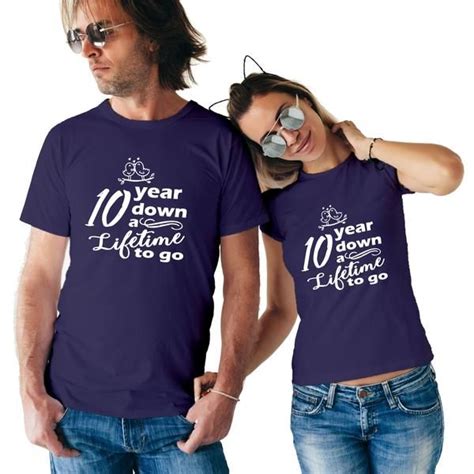 Couple anniversary t shirt design ideas. 10 Years Anniversary Special Custom Couple T-Shirt | 10 ...