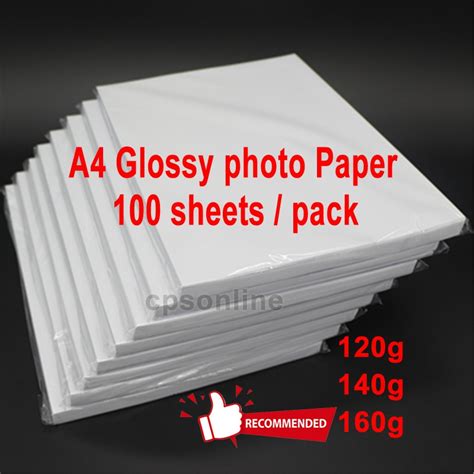 A4 Glossy Photo Paper 100sheetspack 120g 140g 160g Shopee