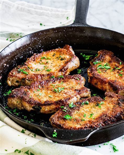 Melt 2 tablespoons butter with olive oil & sea salt in skillet over medium heat until sizzling. Thin Inner Cut Porkchops Receipe : pan fried thin pork ...