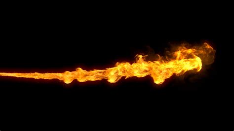 Animated Realistic Stream Of Fire Like Flamethrower