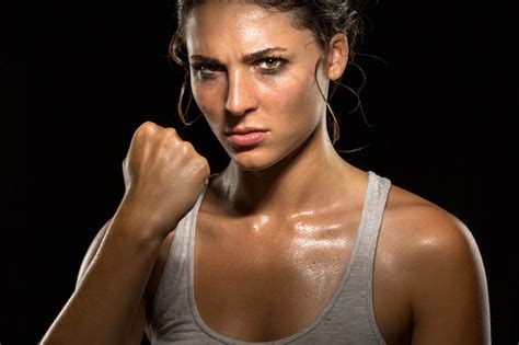 Boxer Fighter Mma Tough Woman Athlete Exercise Training Champion