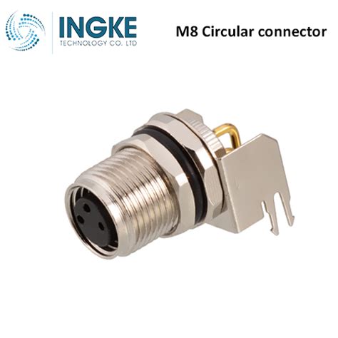 1456158 M8 Circular Connector Receptacle 4 Position Female Sockets